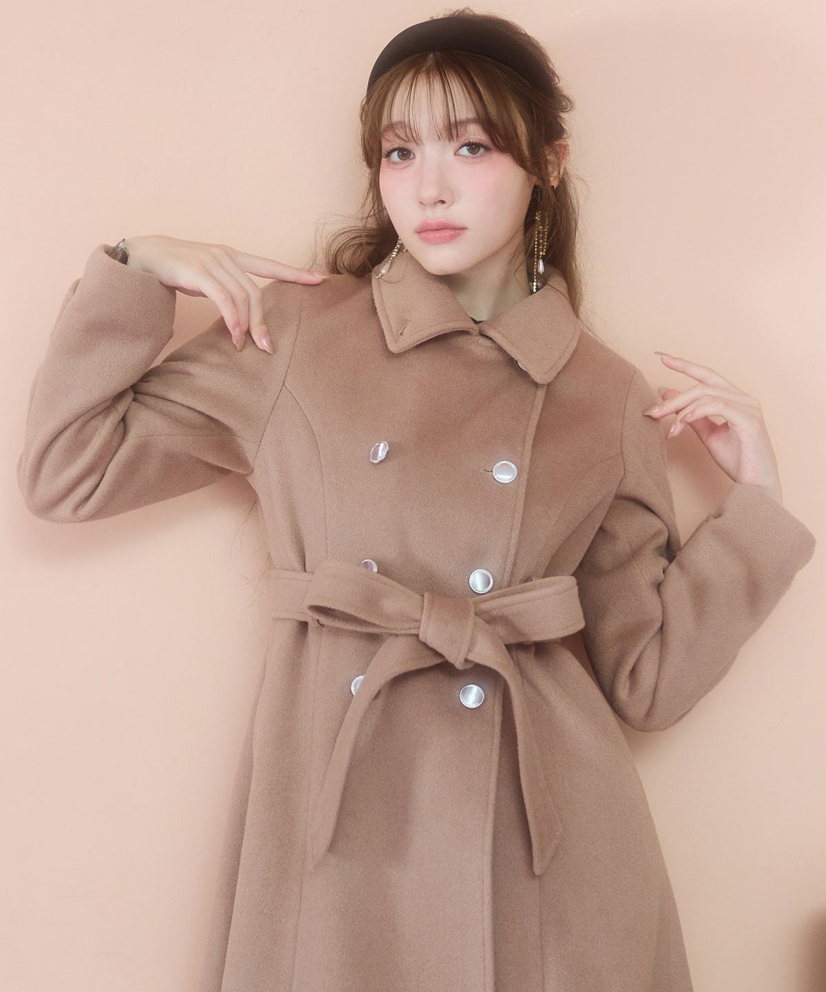 2WAYカラーダブルロングコート(S ベージュ): REDYAZEL｜公式オンライン