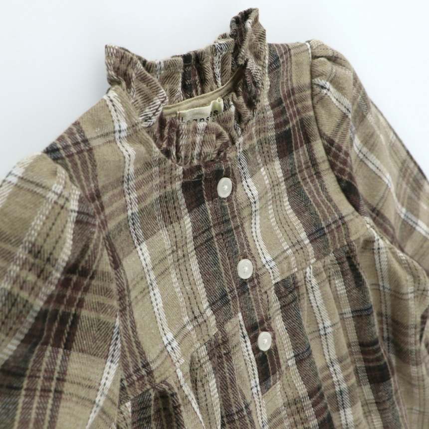 チェック柄胸切替ワンピース 2025秋冬 ｜子供服&ベビー服 ブランシェス