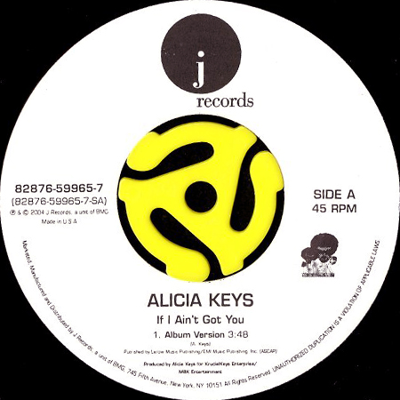 ALICIA KEYS / IF I AIN'T GOT YOU (45's) - Breakwell Records