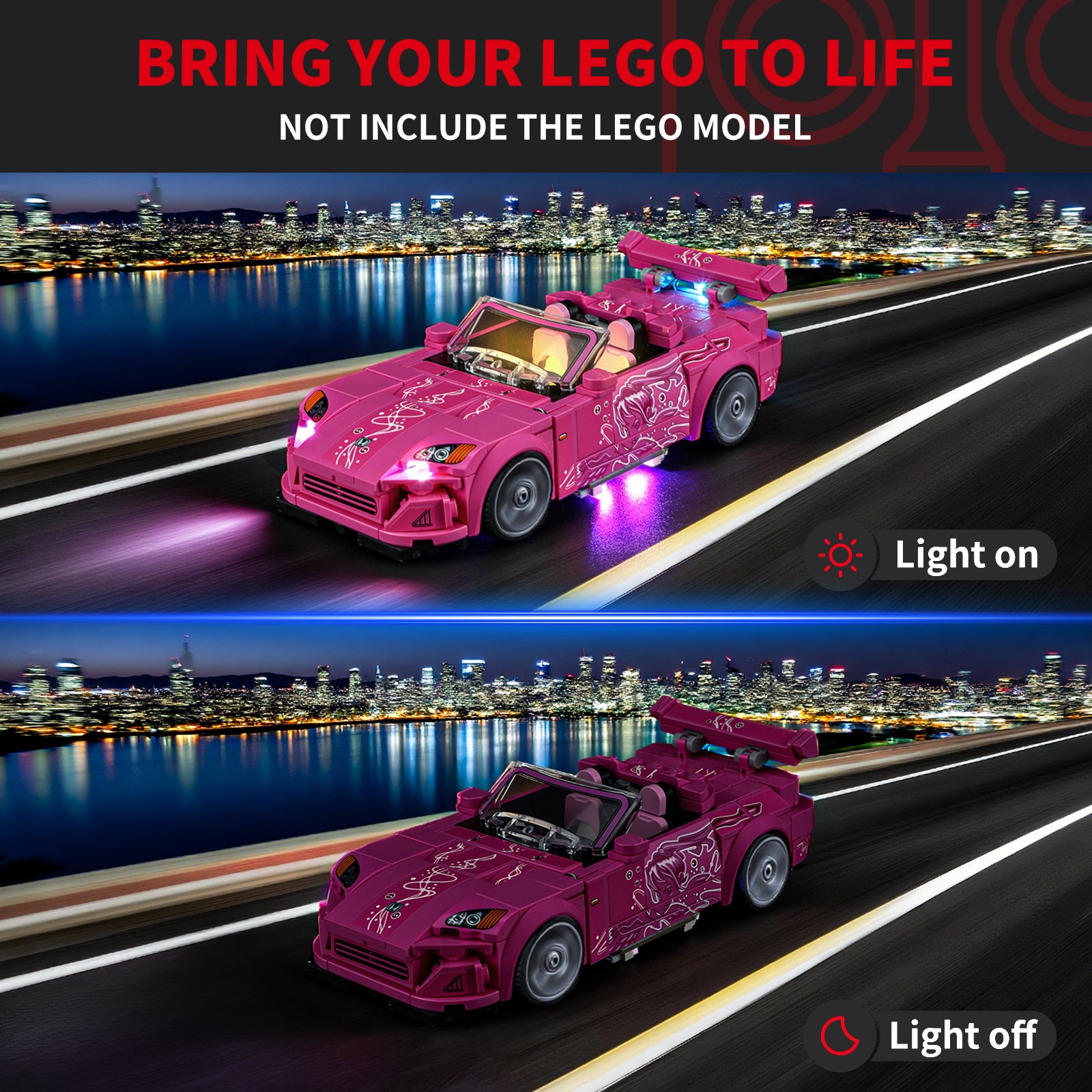 BriksMax 2.0 LED Light Kit for LEGO 2 Fast 2 Furious Honda S2000
