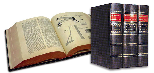 ブリタニカ百科事典の初版本 1768 Encyclopædia Britannica Replica