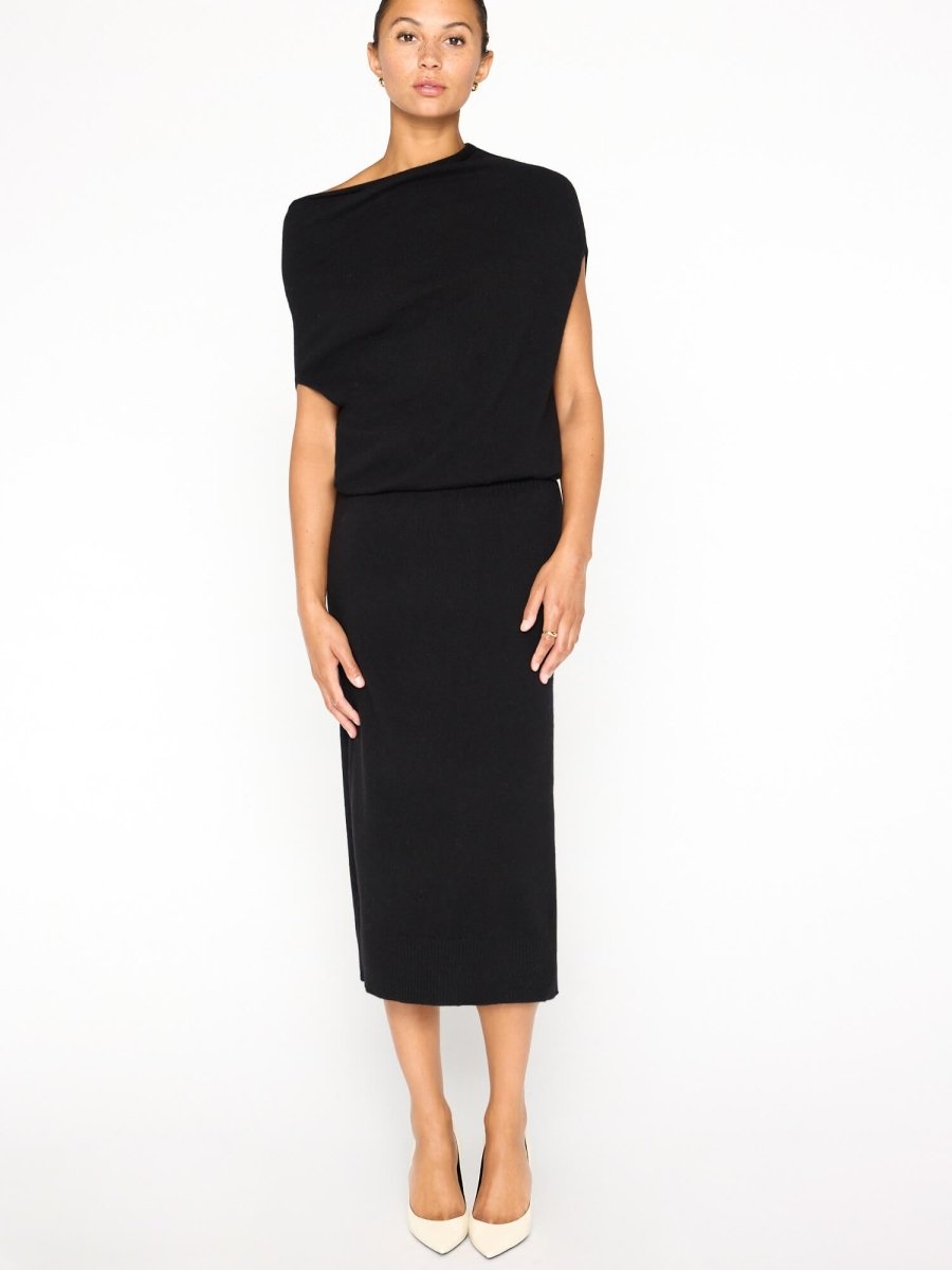 Women's Lori Sleeveless Cashmere Dress In Black Onyx