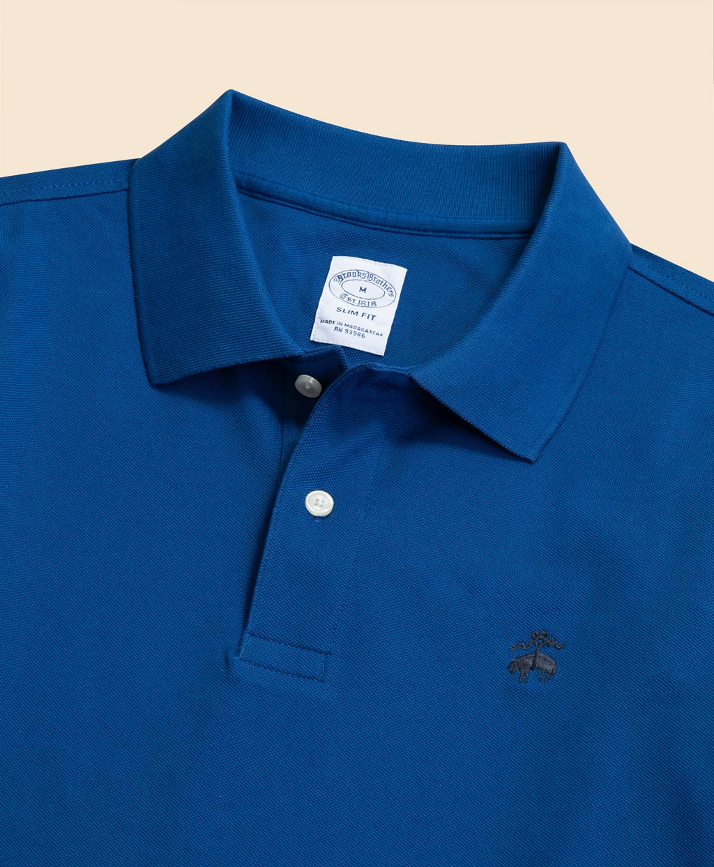 スーピマコットンストレッチピケ GFロゴ ロングスリーブポロシャツ