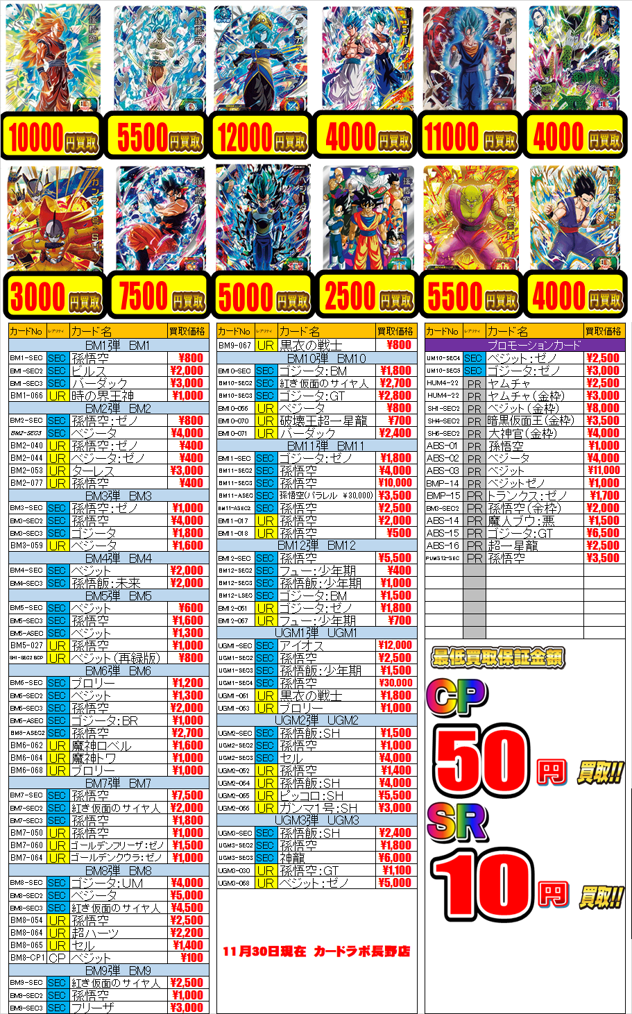 ドラゴンボールヒーローズ買取情報】最新弾から旧弾の人気カードまで