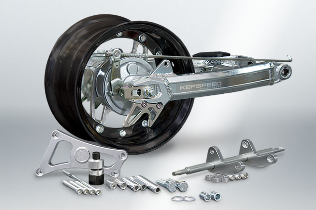 KEPSPEED製 モンキー純正ドラム対応10インチ5.5Jホイール付ワイド