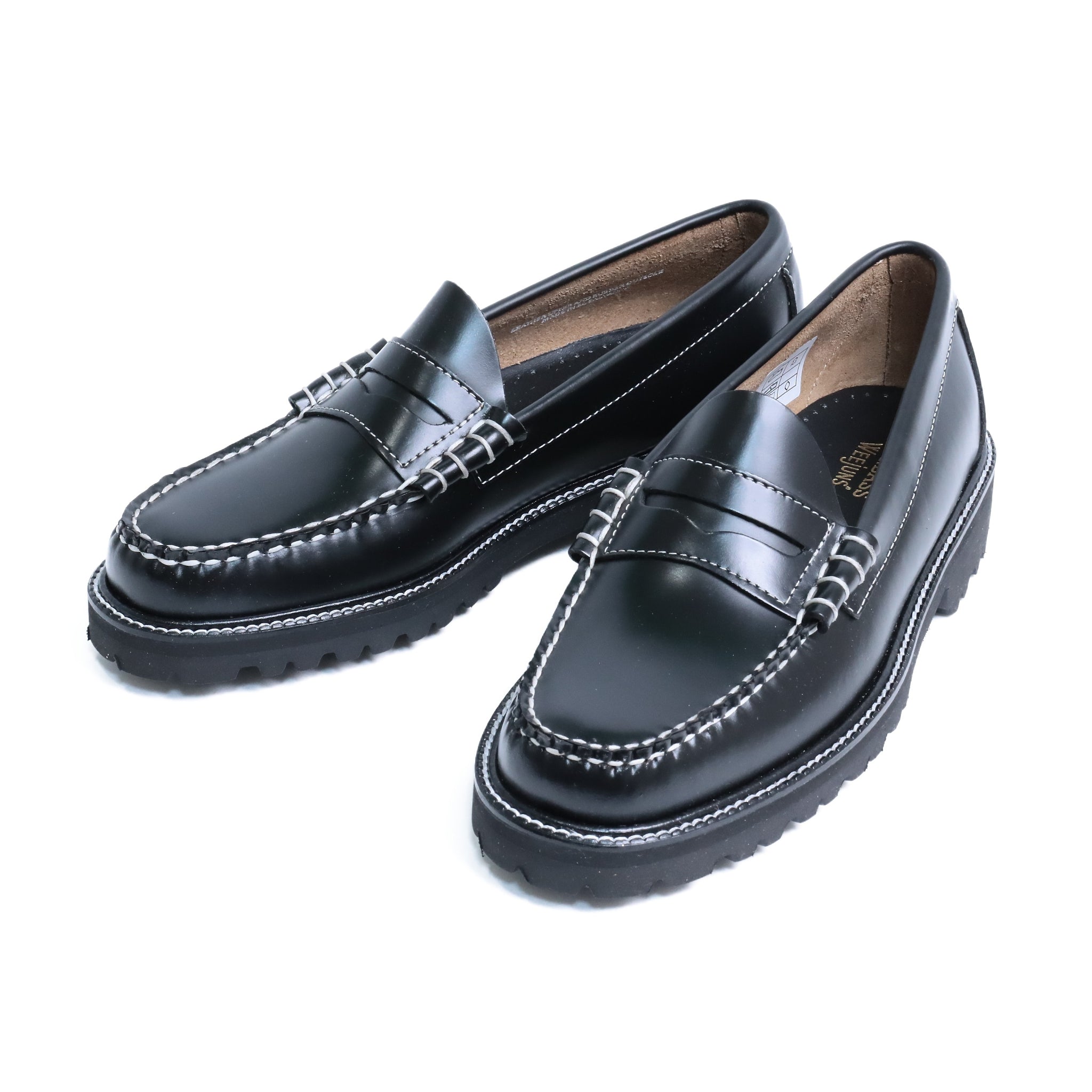 ローファー | 91510B LARSON CONTRASTITCH / BLACK (RUBBER SOLE