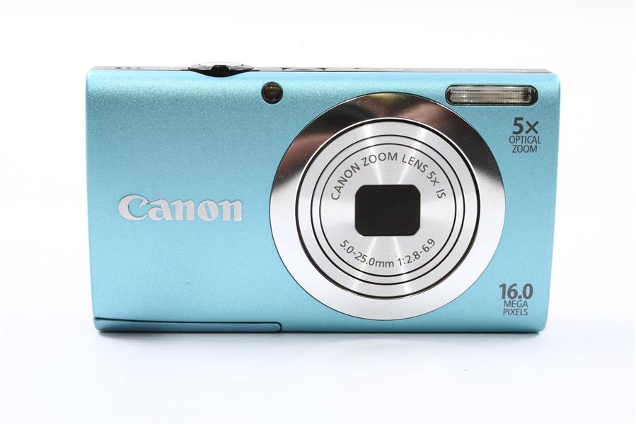 Used Canon PowerShot A2400 IS HD Point & Shoot Digital Camera (Sky