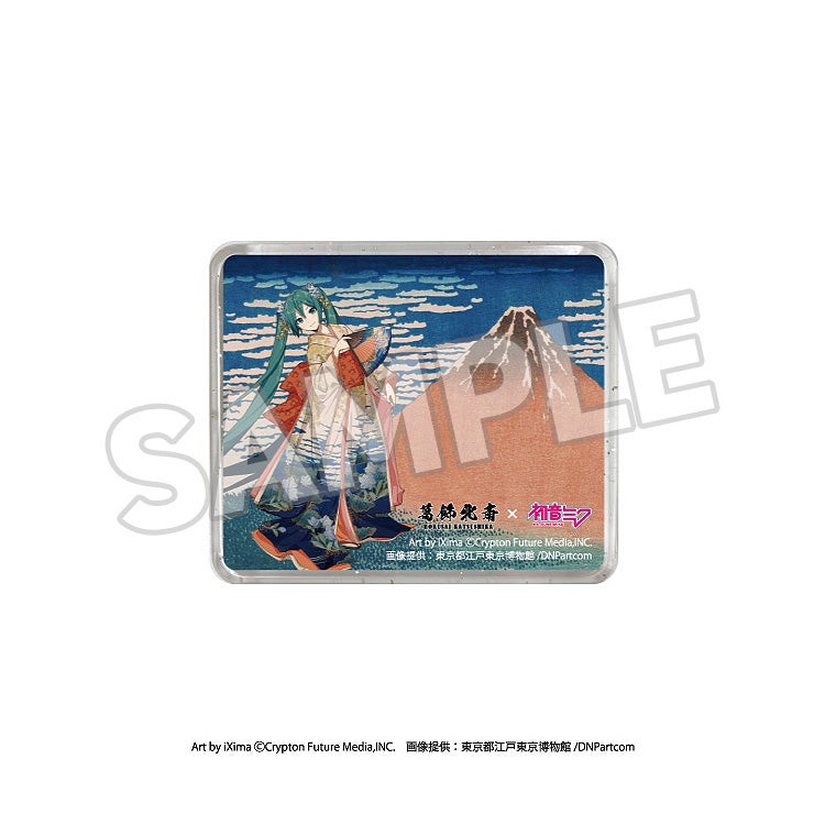 葛飾北斎×初音ミク 立体マグネット 冨嶽三十六景 神奈川沖浪裏 / 凱風