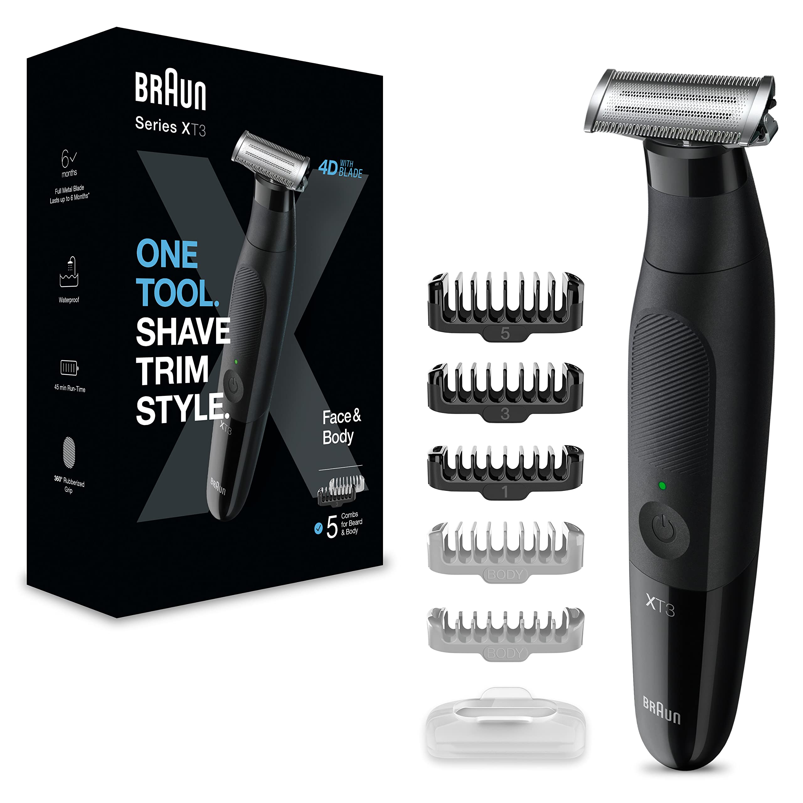 Braun Series XT3 Electric Beard Trimmer & Body Groomer for Men