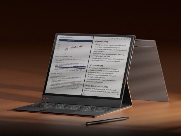 ほぼA4サイズのカラー電子ペーパーを採用する13インチAndroidタブ