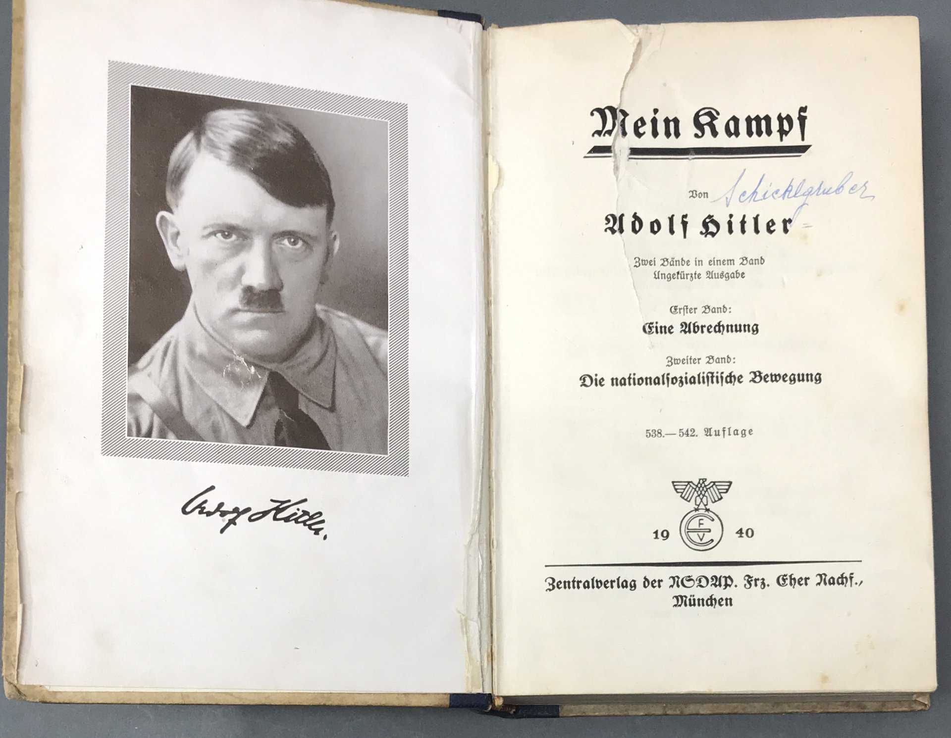 Mein Kampf 我が闘争1942年Wedding版ハードカバー