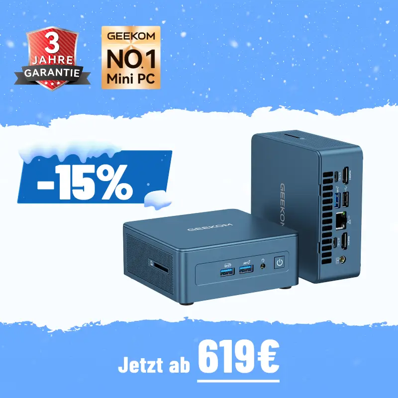 GEEKOM AE8 Mini PC｜AMD Ryzen™ 7 8845HS, Ryzen™ 9 8945hs Mini PC