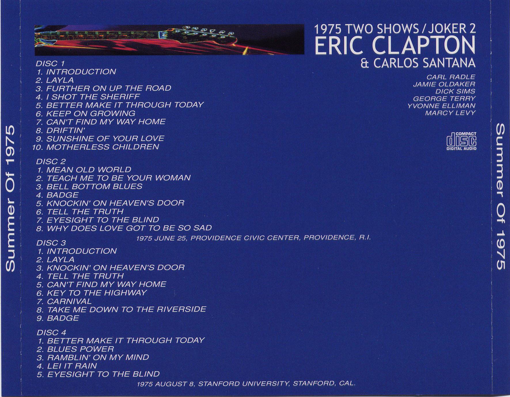 Eric Clapton - Joker - Summer of '75 (Part 2) - Mid Valley