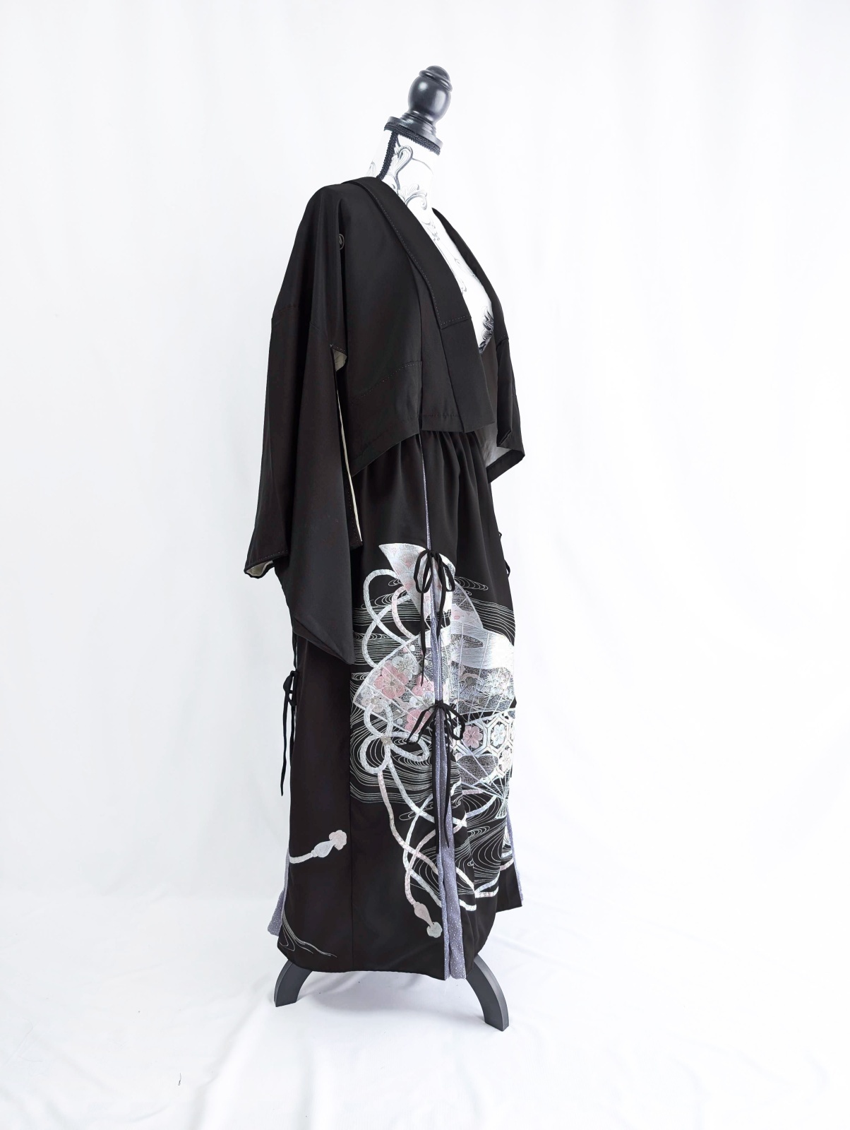 扇面流水文様×淡藤色】黒留袖スカートセットアップ｜着物リメイクGeGe