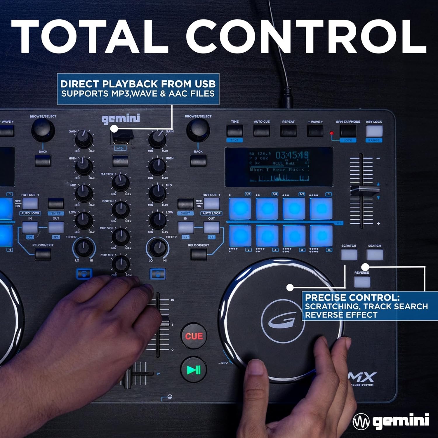 Gemini GMX Multi-Format USB Media Controller – DJ Performance Gear