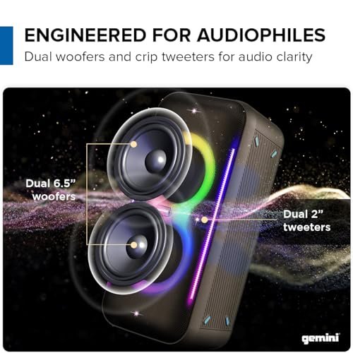 Gemini Sound UltraRave Duo | Elite 400W Bluetooth Party Speaker