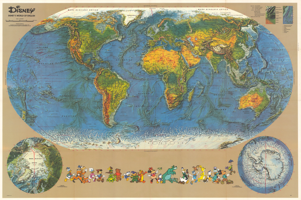 Disney Disney's World of English.: Geographicus Rare Antique Maps