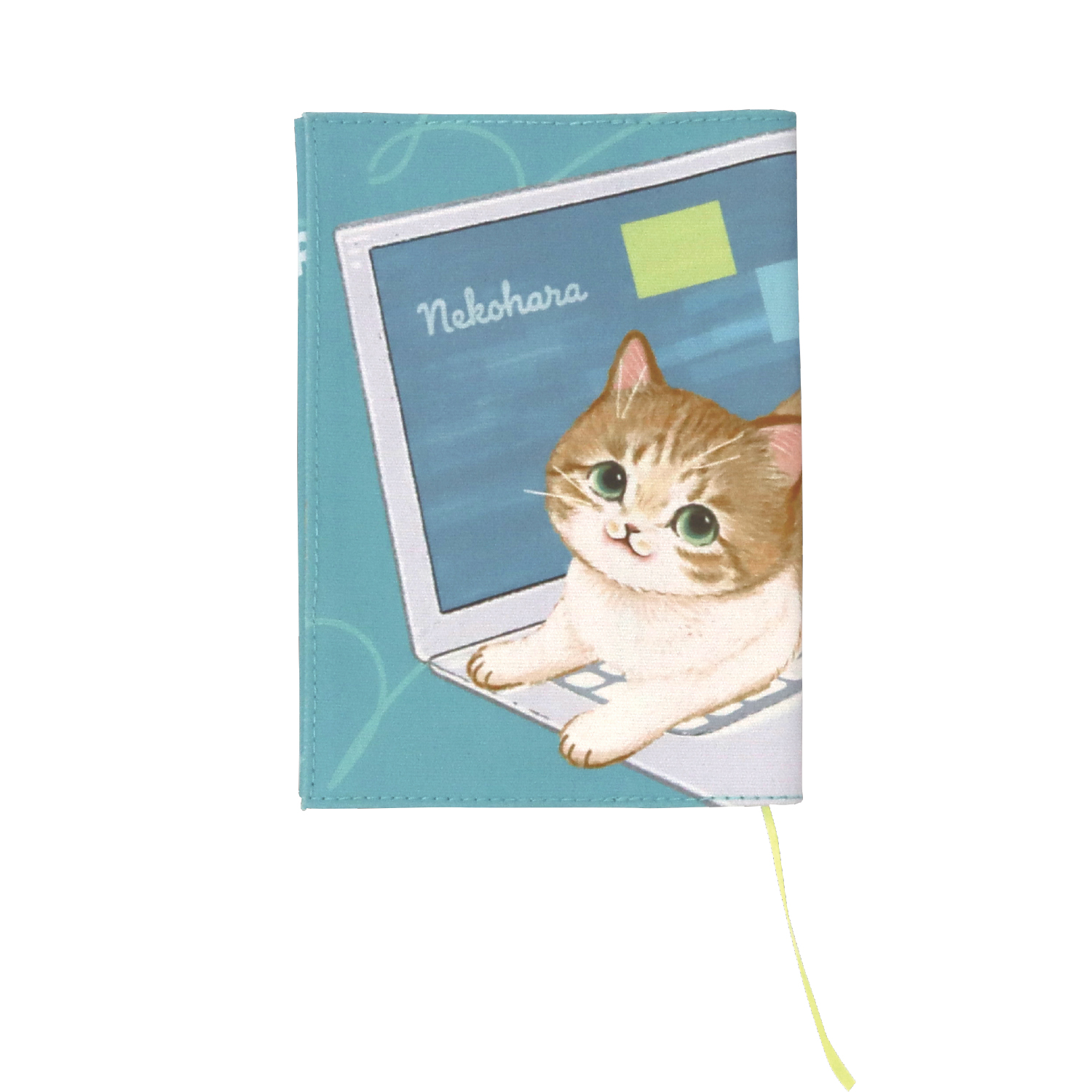 ねこハラブックカバー（グリーン） - 学研ステイフル