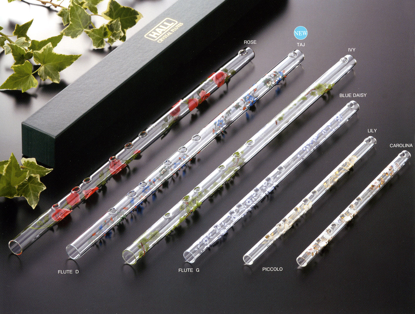 ガラス製のクリスタルなフルートとピッコロの販売～ホールクリスタル