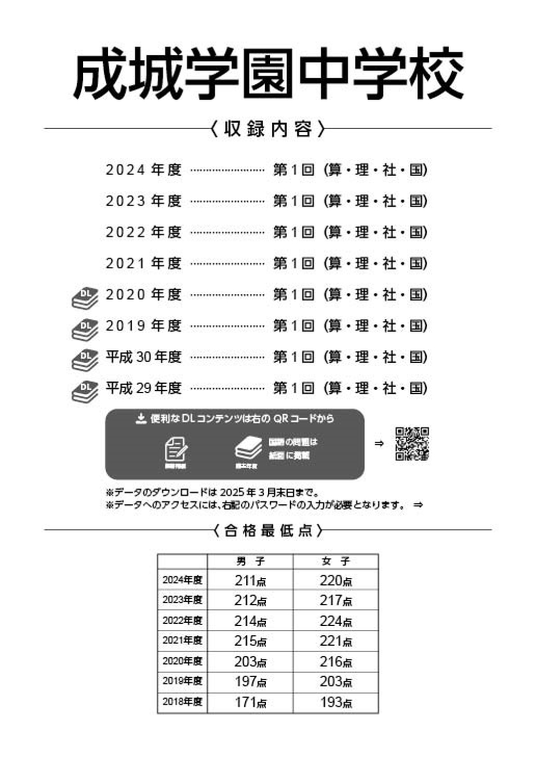 成城学園中学校(東京都) 2025年度版 - 中学入試・高校入試過去問題集