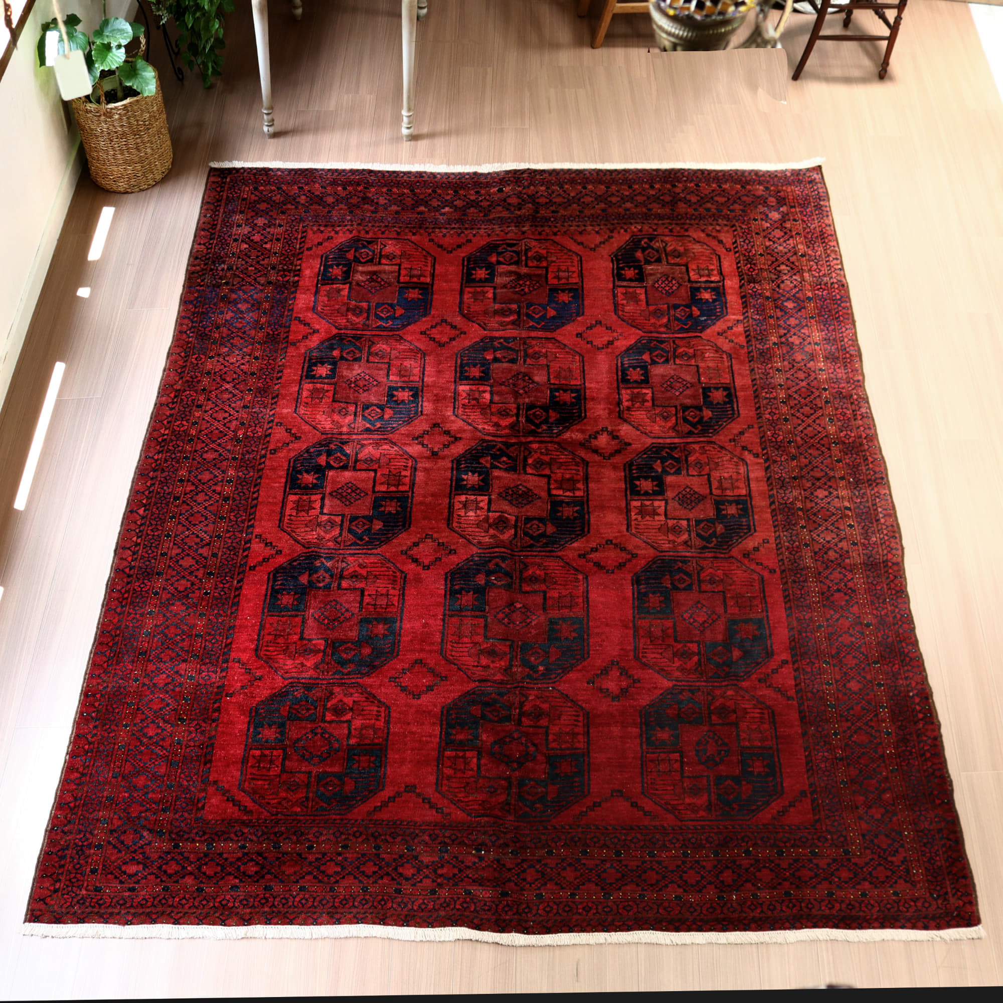 部族絨毯 トライバルラグ ヴィンテージ287×235cm トルクメン エルサリ