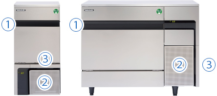 キューブアイス製氷機スタックオンタイプ - 製品情報 - フクシマ