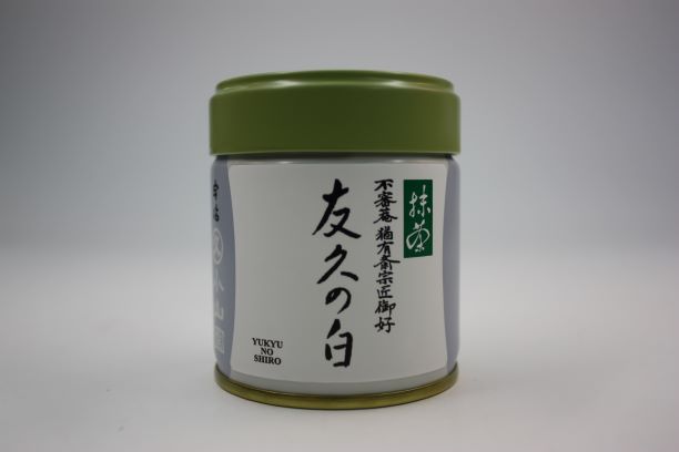 丸久小山園 抹茶 薄茶 友久の白 40g缶 表千家 不審菴 猶有斎家元御好
