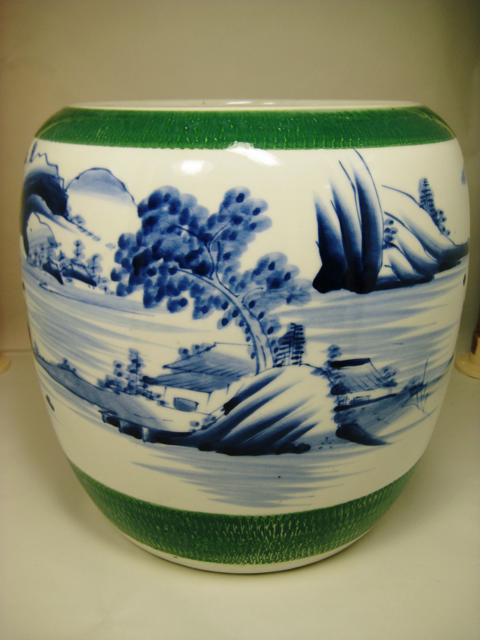 古道具・古民具・陶磁器・有田焼・山水紋火鉢 茶道具・古道具・古美術