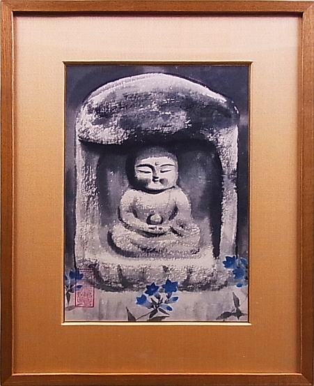 穐月明 野の佛 4号 日本画 | 有限会社 ギャラリー瑞鳳