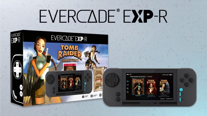 携帯レトロゲーム機「Evercade EXP-R」トゥームレイダー特別デザイン