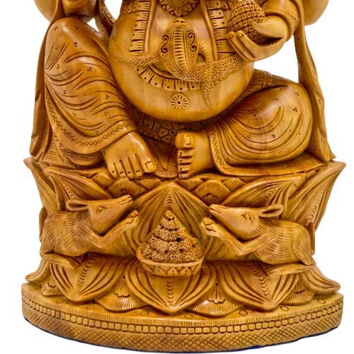 木彫りのガネーシャ神像 | ガネーシャ神と開運グッズ