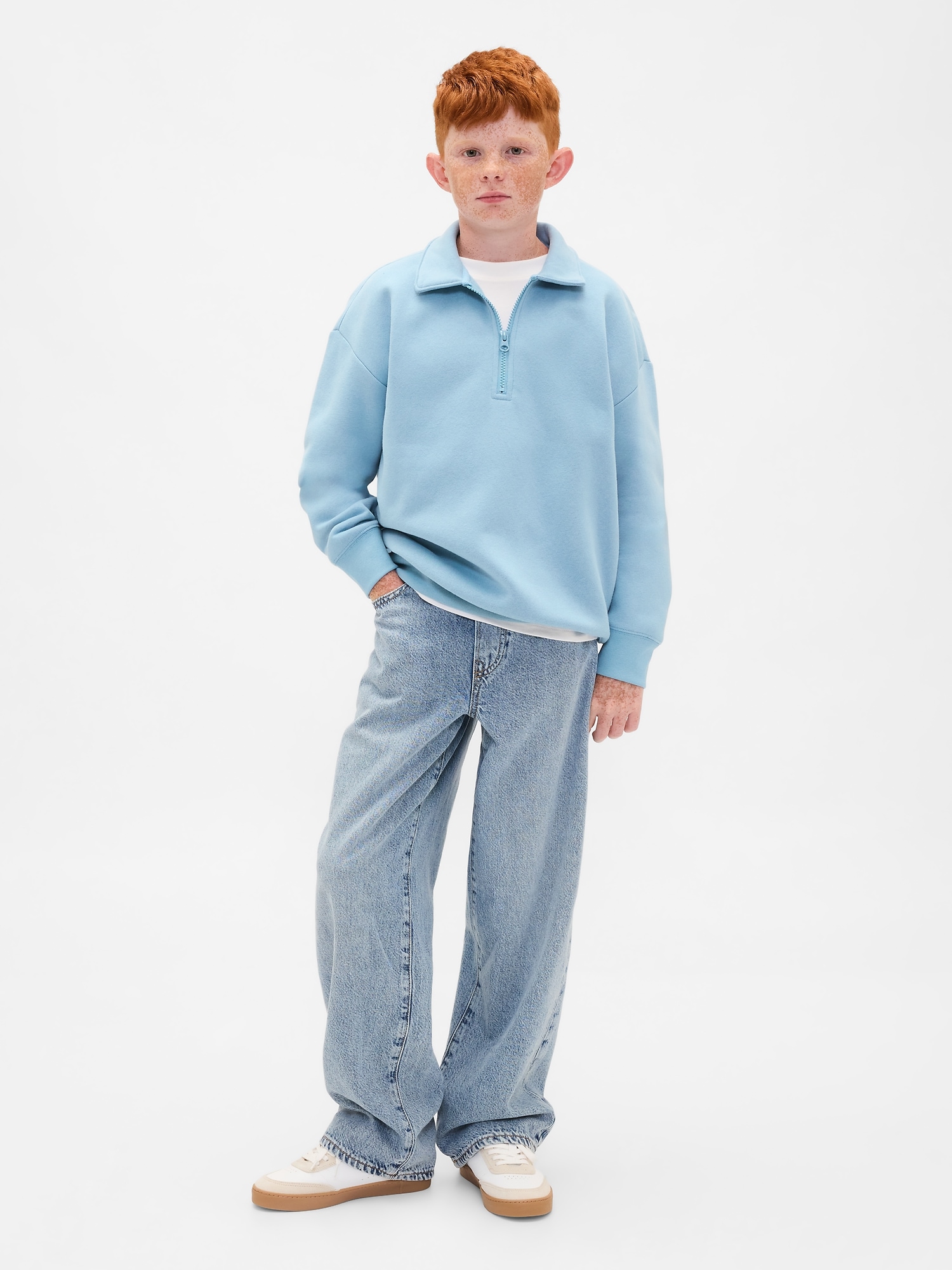 Kids VintageSoft Quarter-Zip Pullover | Gap