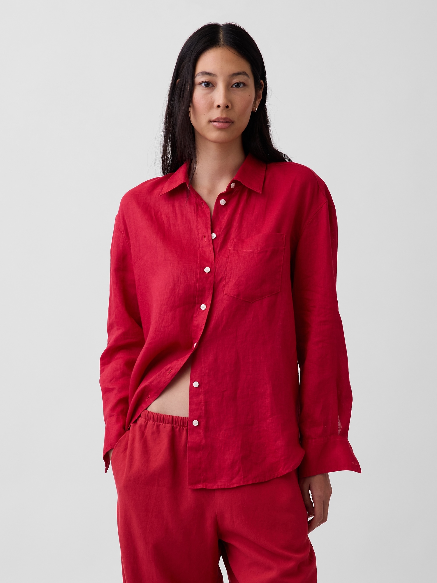 100% Linen Shirt | Gap Canada