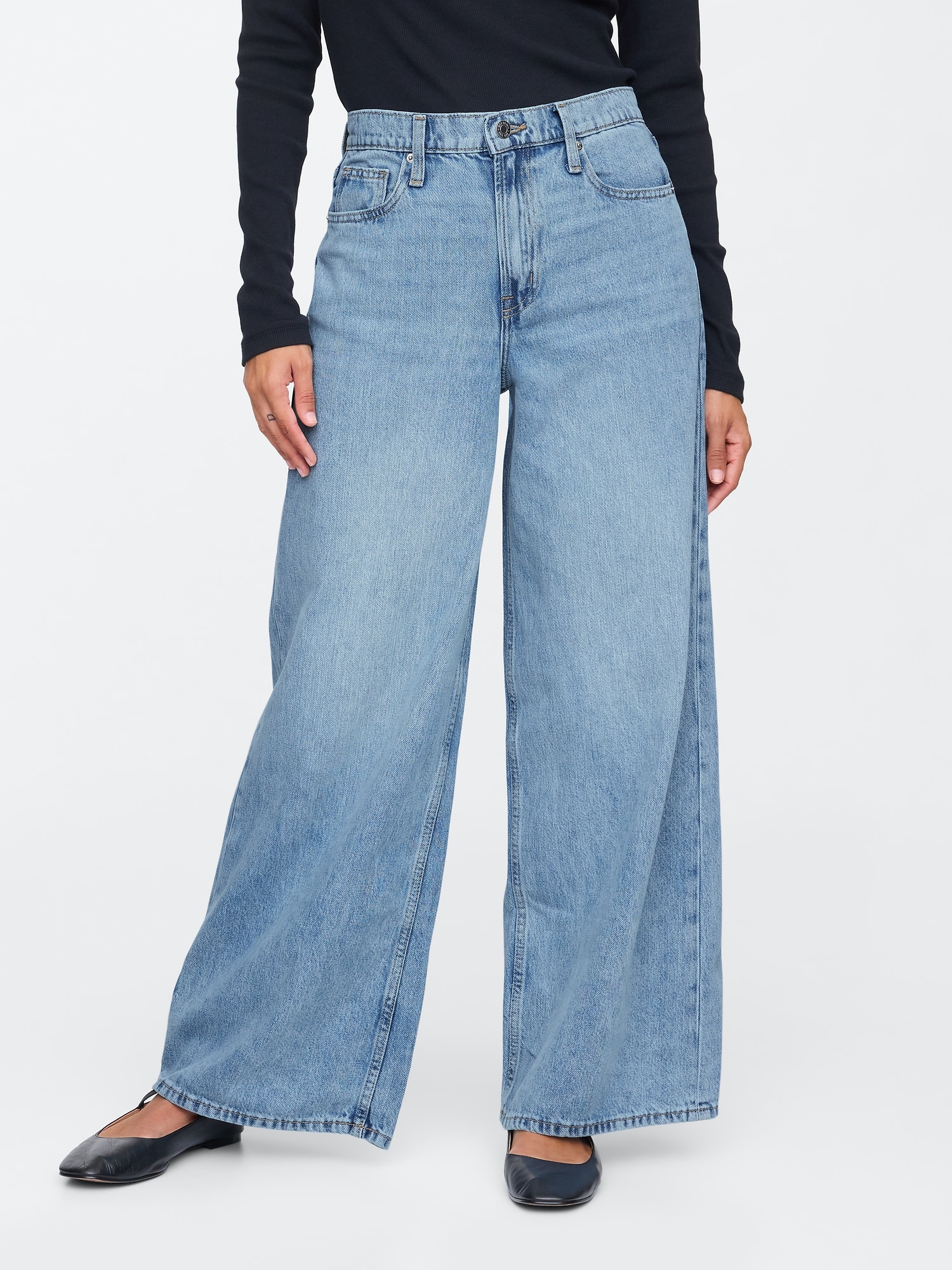 Mid Rise SuperSoft Baggy Jeans | Gap Factory