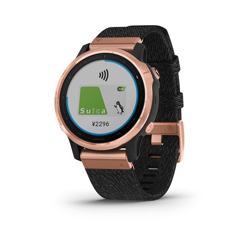 fēnix 6S Sapphire Black Rose Gold Nylon band | スマートウォッチ