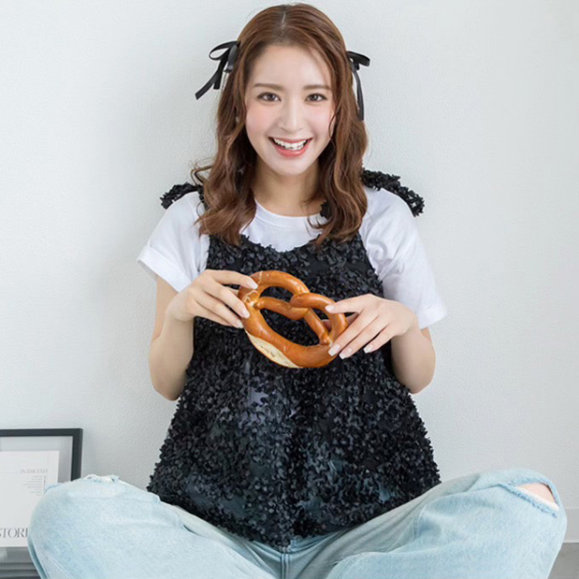 フロストフラワーライクリボンキャミ【7i-831-04467】