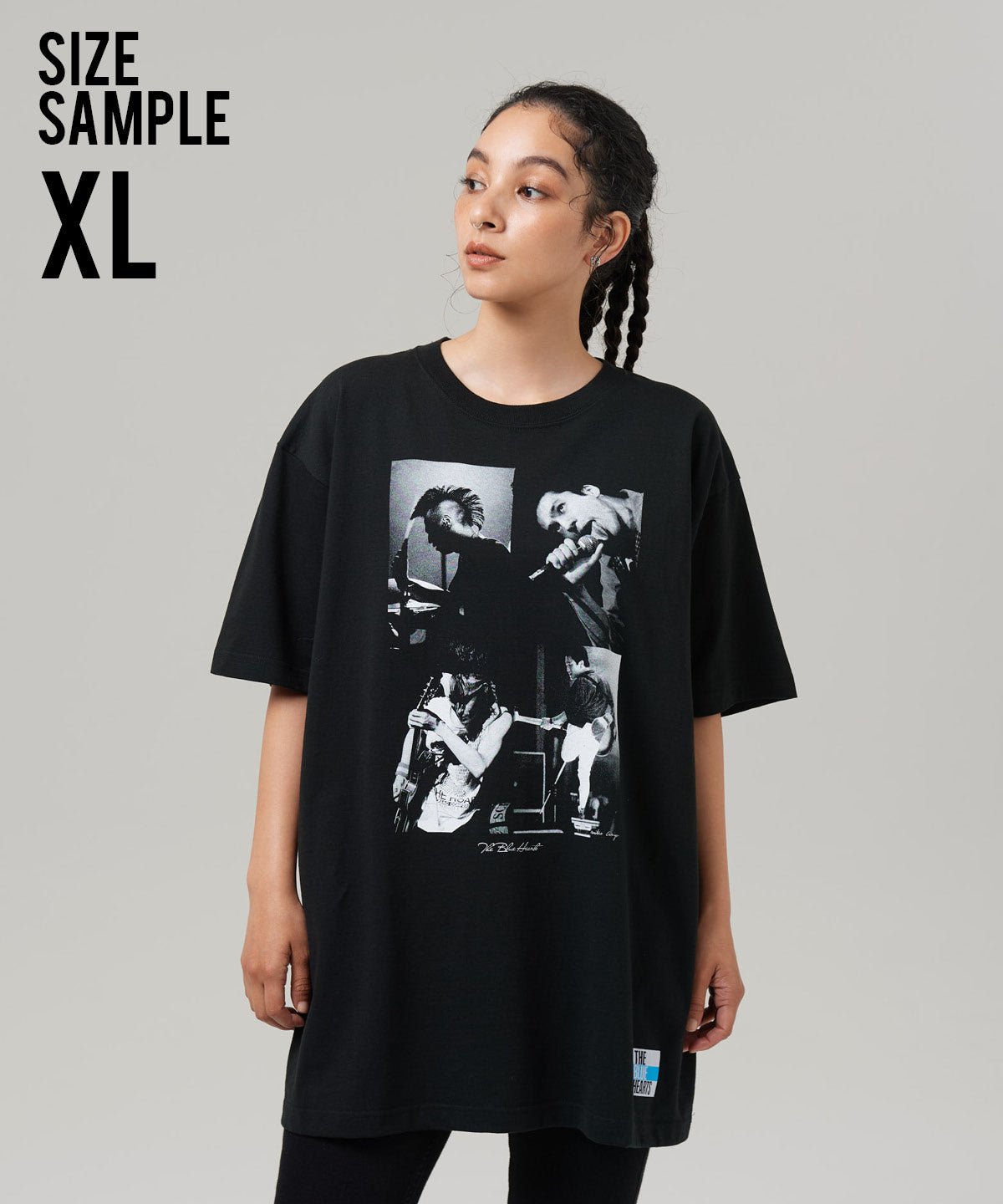 GB0325/BH03 : THE BLUE HEARTS Gold Print T-Shirt / ザ