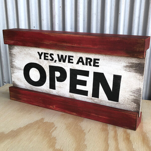 アンティークsign スライド看板 OPEN看板｜木製看板のGLITZ-GLITZ