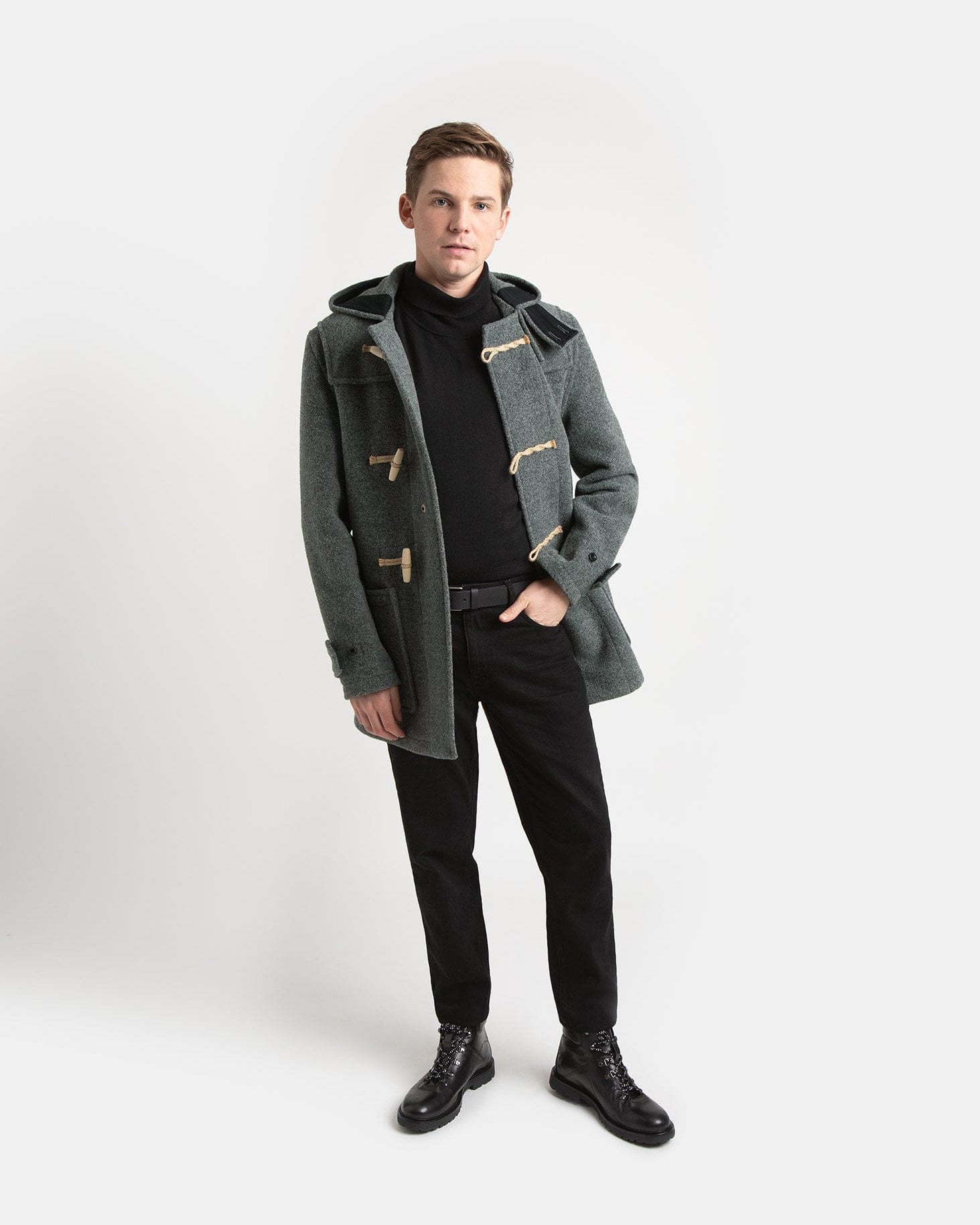 Men's Mid-Length Monty Duffle Coat Grey | Gloverall