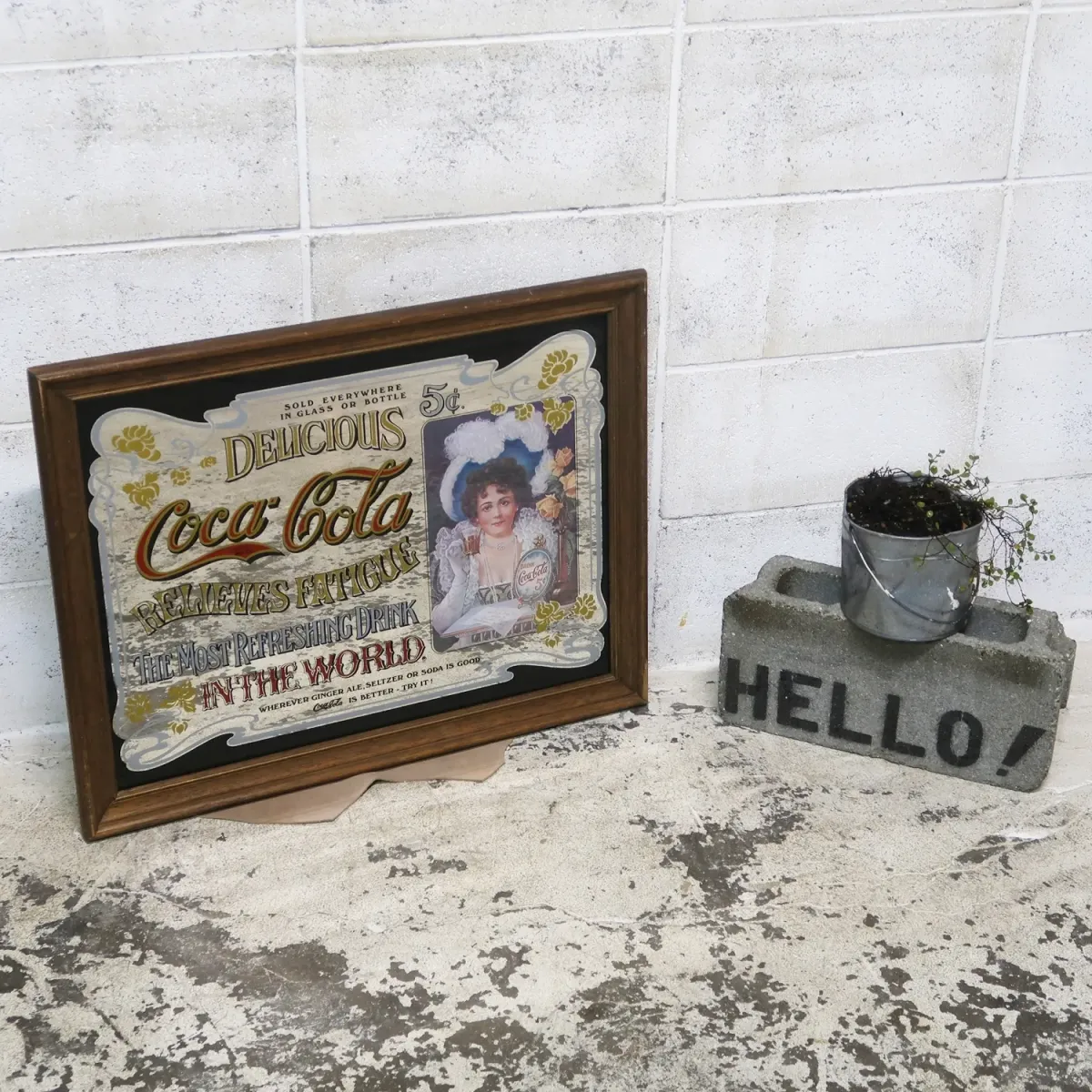 Coca Cola ビンテージ パブミラー ｜ glow ANTIQUES