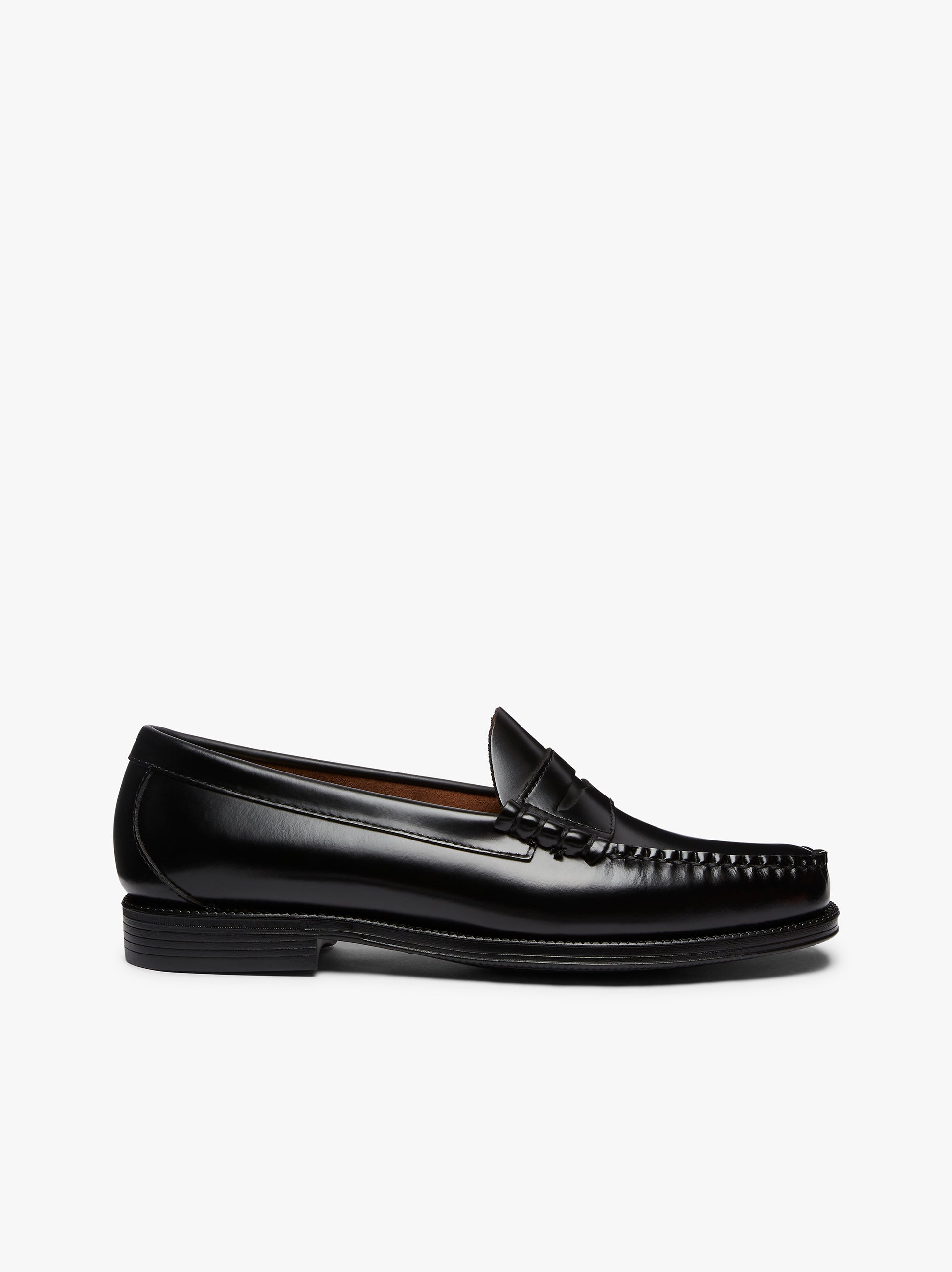 Mens Easy Weejuns Larson Loafers in Classic Black Leather - G.H.