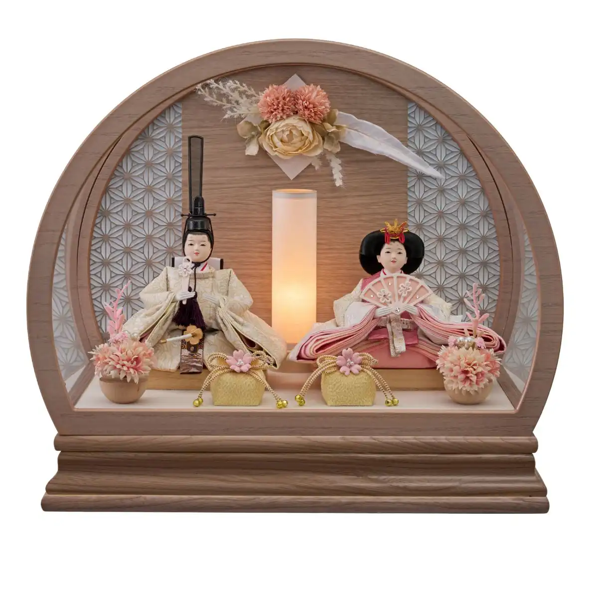 完売しました】雛人形 衣裳着親王アクリルケース飾り ひなた(チェリー