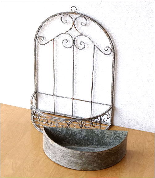 プランター 壁掛け おしゃれ アイアン フラワーラック シャビー