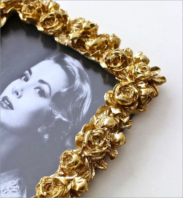 フォトフレーム 写真立て 壁掛け 卓上 アンティーク ローズ おしゃれ