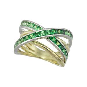 GSTV パラジウムシルバー950 天然ホワイトジルコン Mia ブローチ ZI 約