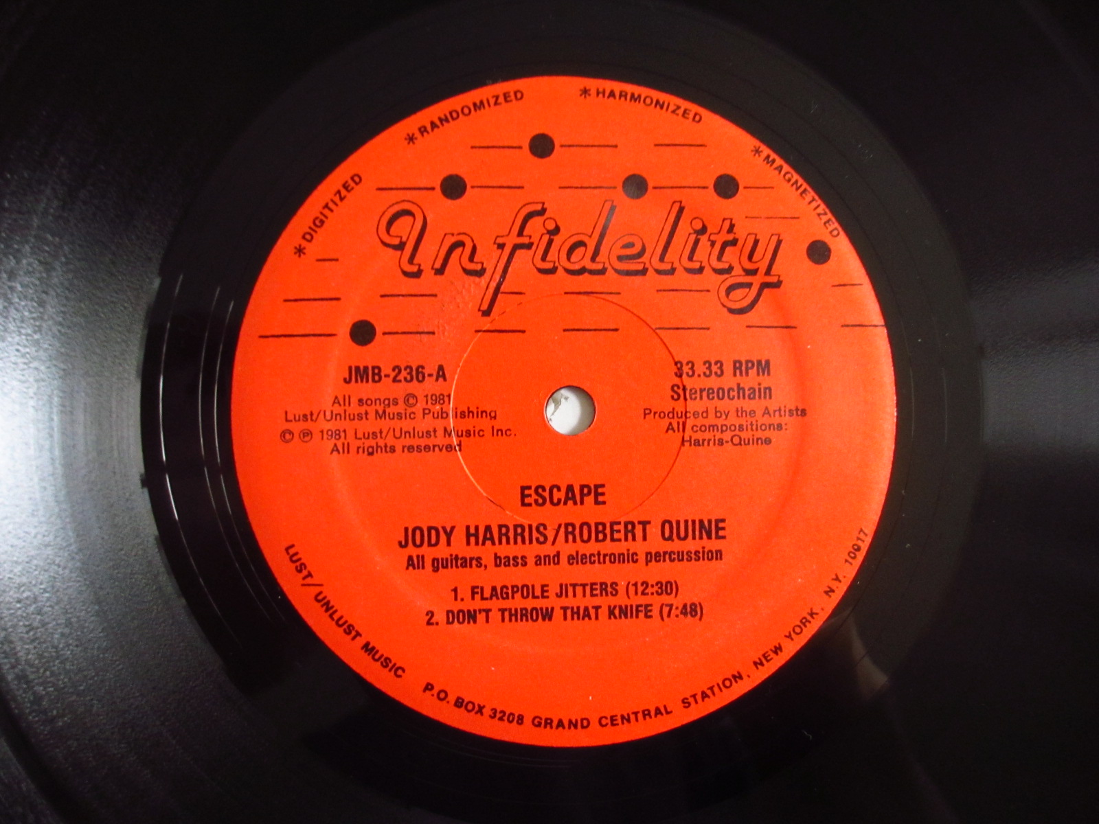 Jody Harris & Robert Quine / Escape - Guitar Records