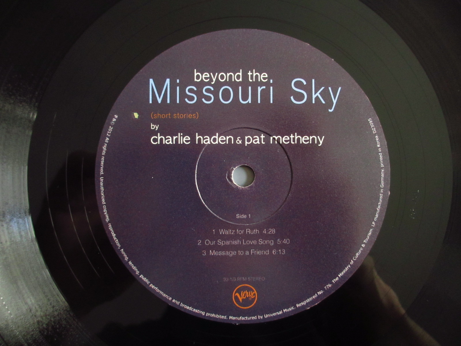Pat Metheny & Charlie Haden / Beyond The Missouri Sky - Guitar Records
