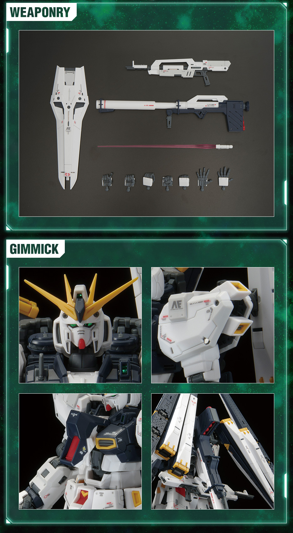 RG 1/144 νガンダム(ダブル・フィン・ファンネル装備型) − 商品情報