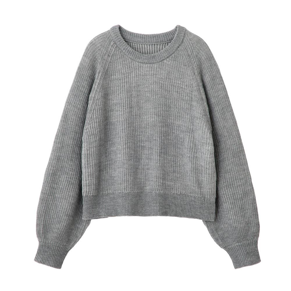 リブ編みニットプルオーバー【SALE】 ALY636 :レディース トップス