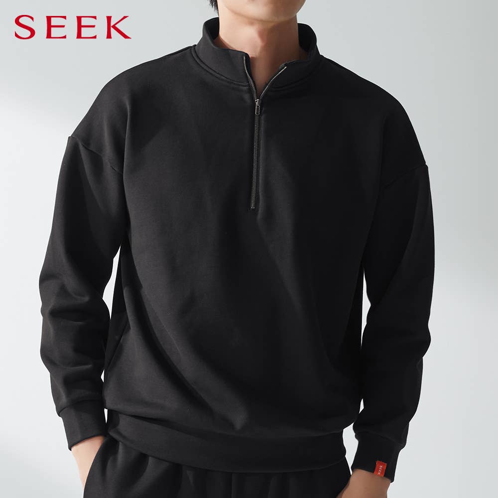 ルームスウェット プルオーバー ハーフジップ【送料無料】【SALE